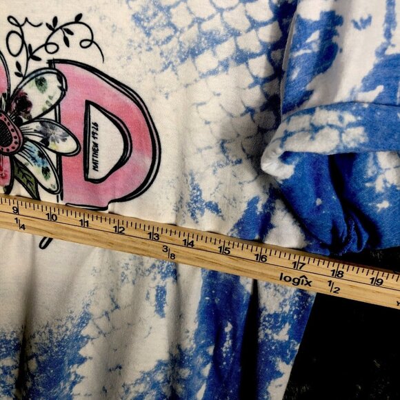 Jesus Shirts Womans Shirt With God All Things Are Possible Size Medium Blue - Picture 6 of 10